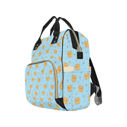 Pomeranians Pattern Print Design A03 Diaper Bag Backpack