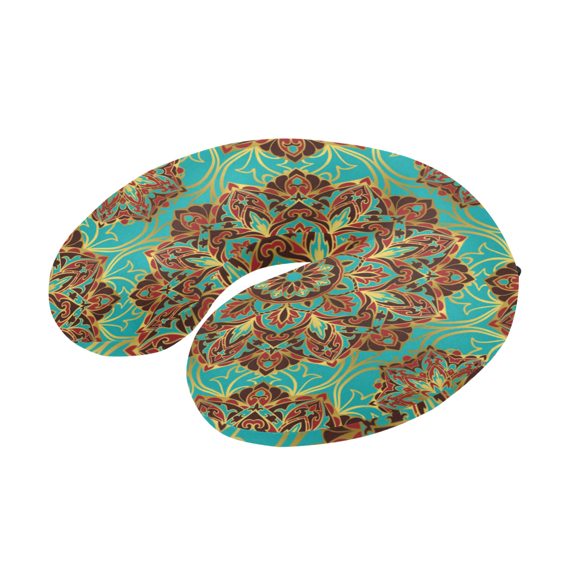 Medallion Pattern Print Design 02 U-Shaped Travel Neck Pillow