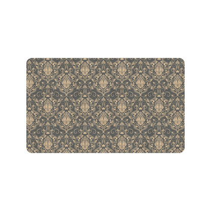 Damask Elegant Luxury Print Pattern Rubber Doormat