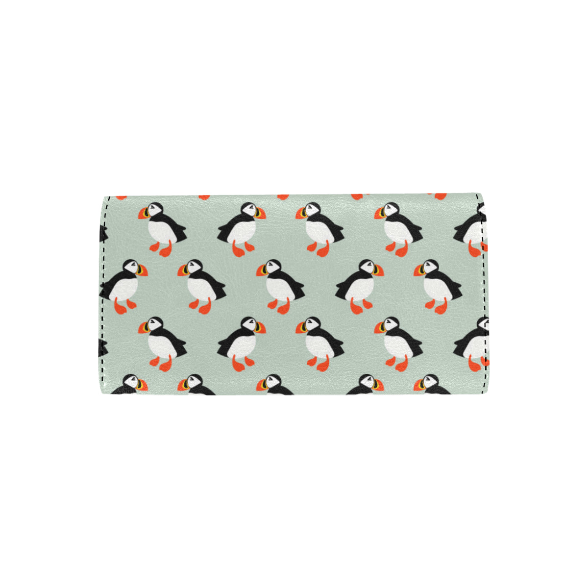 Puffin Pattern Print Design A03 Women's Trifold Wallet