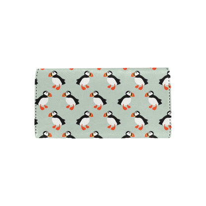 Puffin Pattern Print Design A03 Women's Trifold Wallet