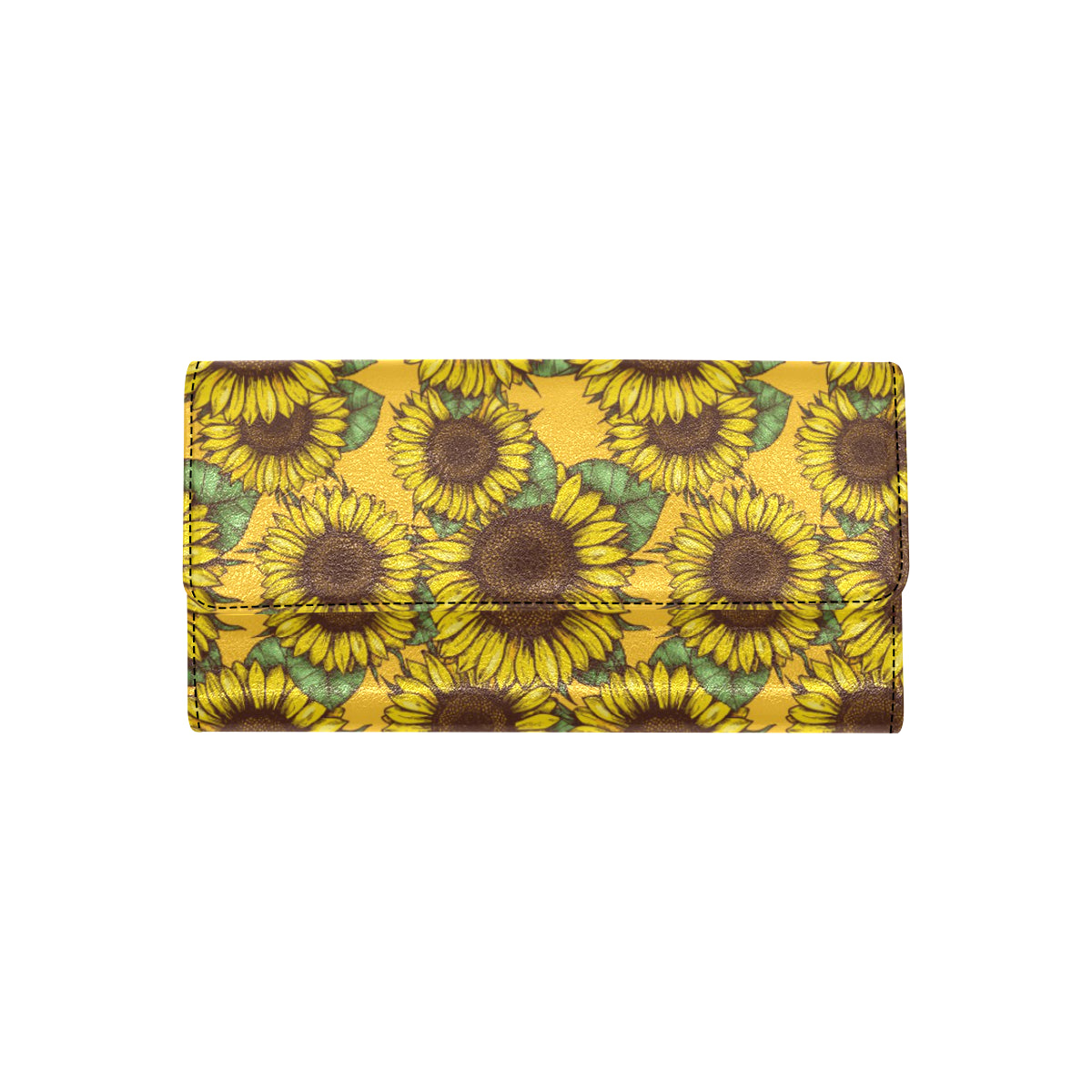 Sunflower Pattern Print Design SF04 Women's Trifold Wallet