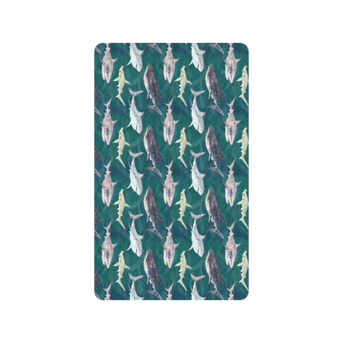 Shark Style Print Rubber Doormat