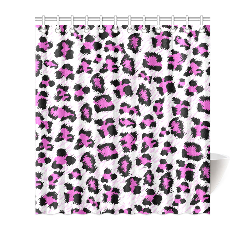 Leopard Pink Skin Print Shower Curtain