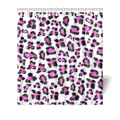 Leopard Pink Skin Print Shower Curtain