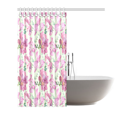 Peony Pattern Print Design PE011 Shower Curtain