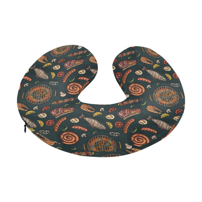 Barbecue Pattern Print Design 02 U-Shaped Travel Neck Pillow