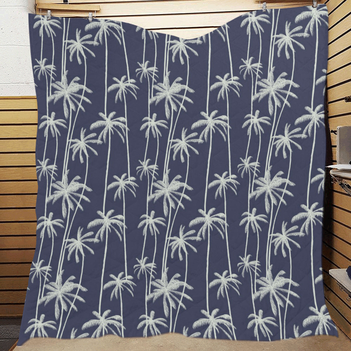 Palm Tree Pattern Print Design PT06 Premium Quilt