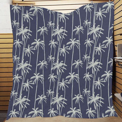 Palm Tree Pattern Print Design PT06 Premium Quilt