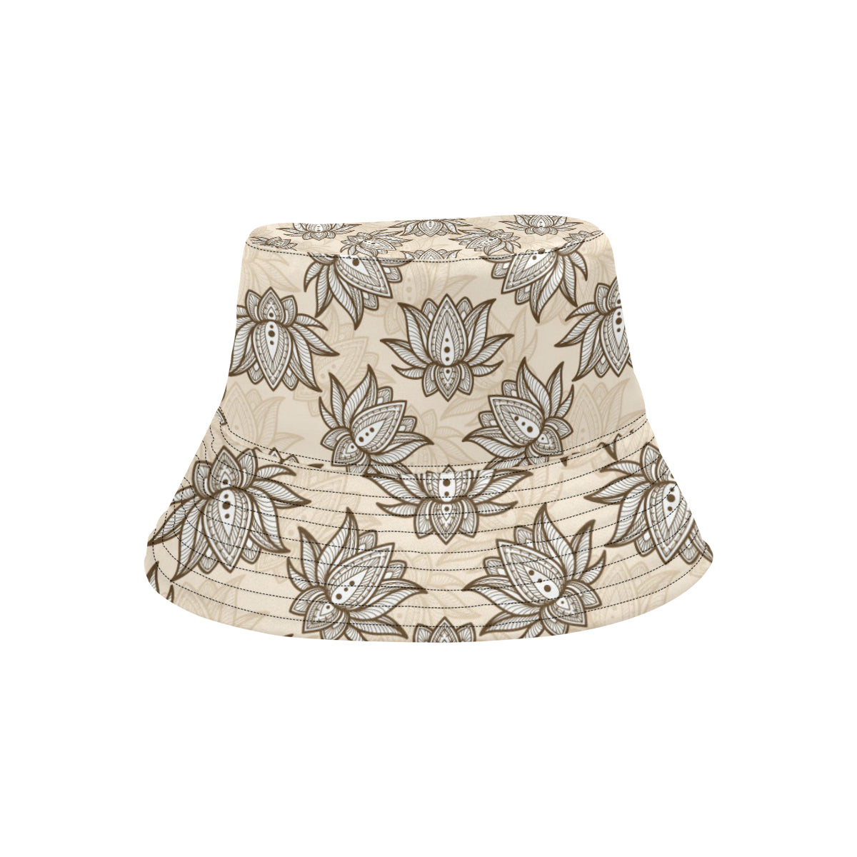 lotus Boho Pattern Print Design LO05 Unisex Bucket Hat