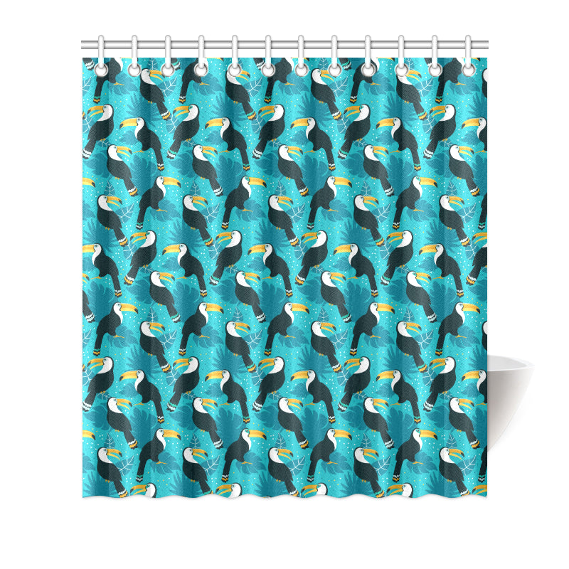 Toucan Parrot Pattern Print Shower Curtain