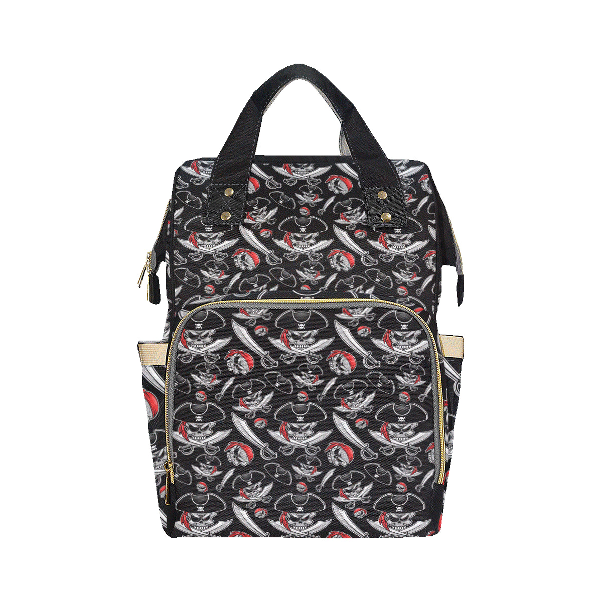 Pirate Pattern Print Design A05 Diaper Bag Backpack
