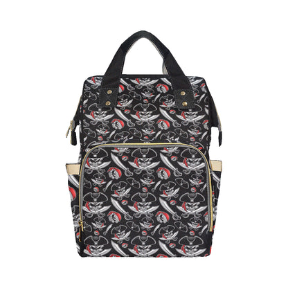 Pirate Pattern Print Design A05 Diaper Bag Backpack