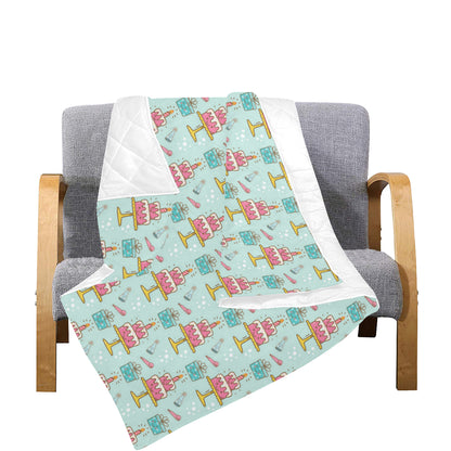 Cake Pattern Print Design 06 Premium Quilt