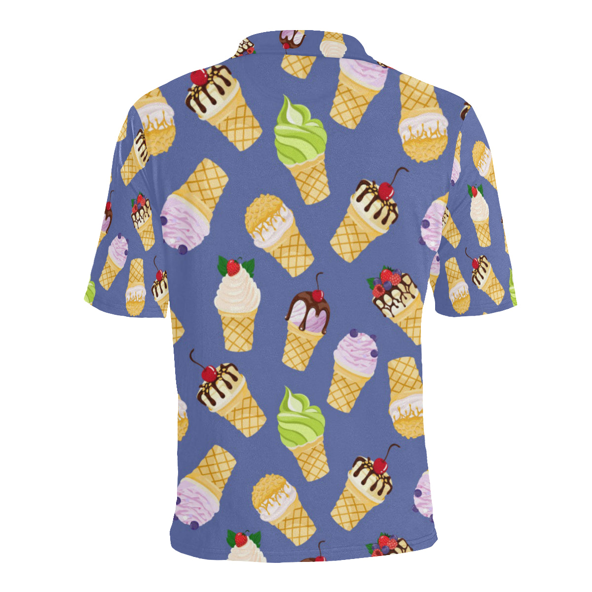 Ice Cream Pattern Print Design IC03 Men Polo Shirt