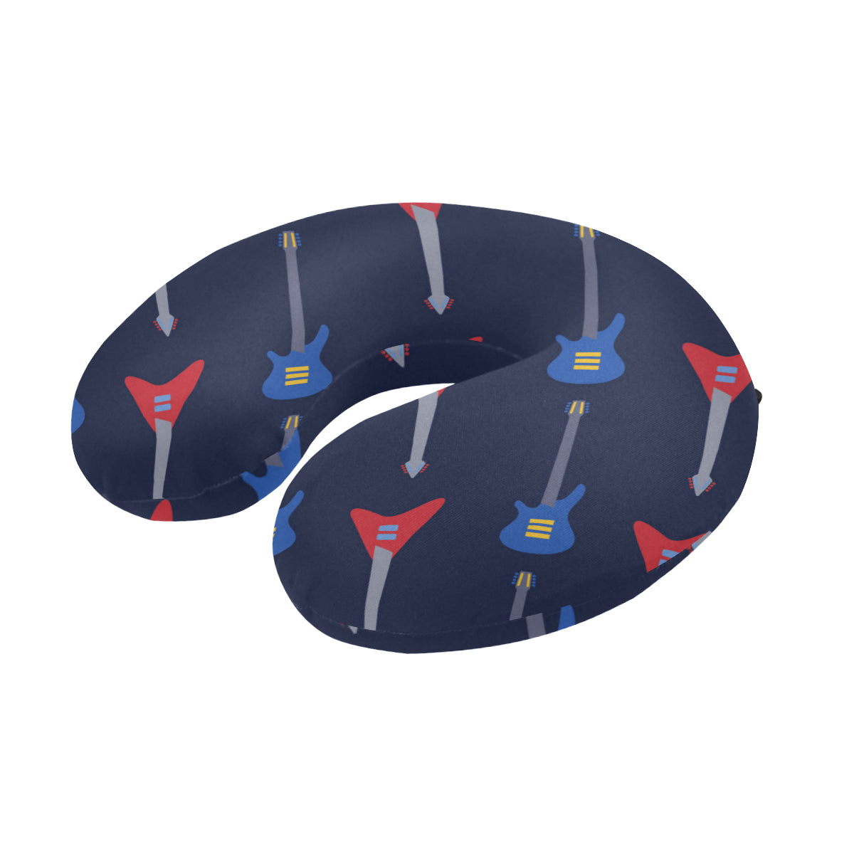 Electric Guitar Pattern Print Design 01 U-Shaped Travel Neck Pillow