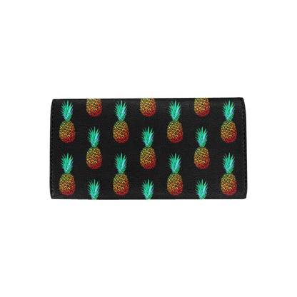 Pineapple Pattern Print Design A05 Women's Trifold Wallet