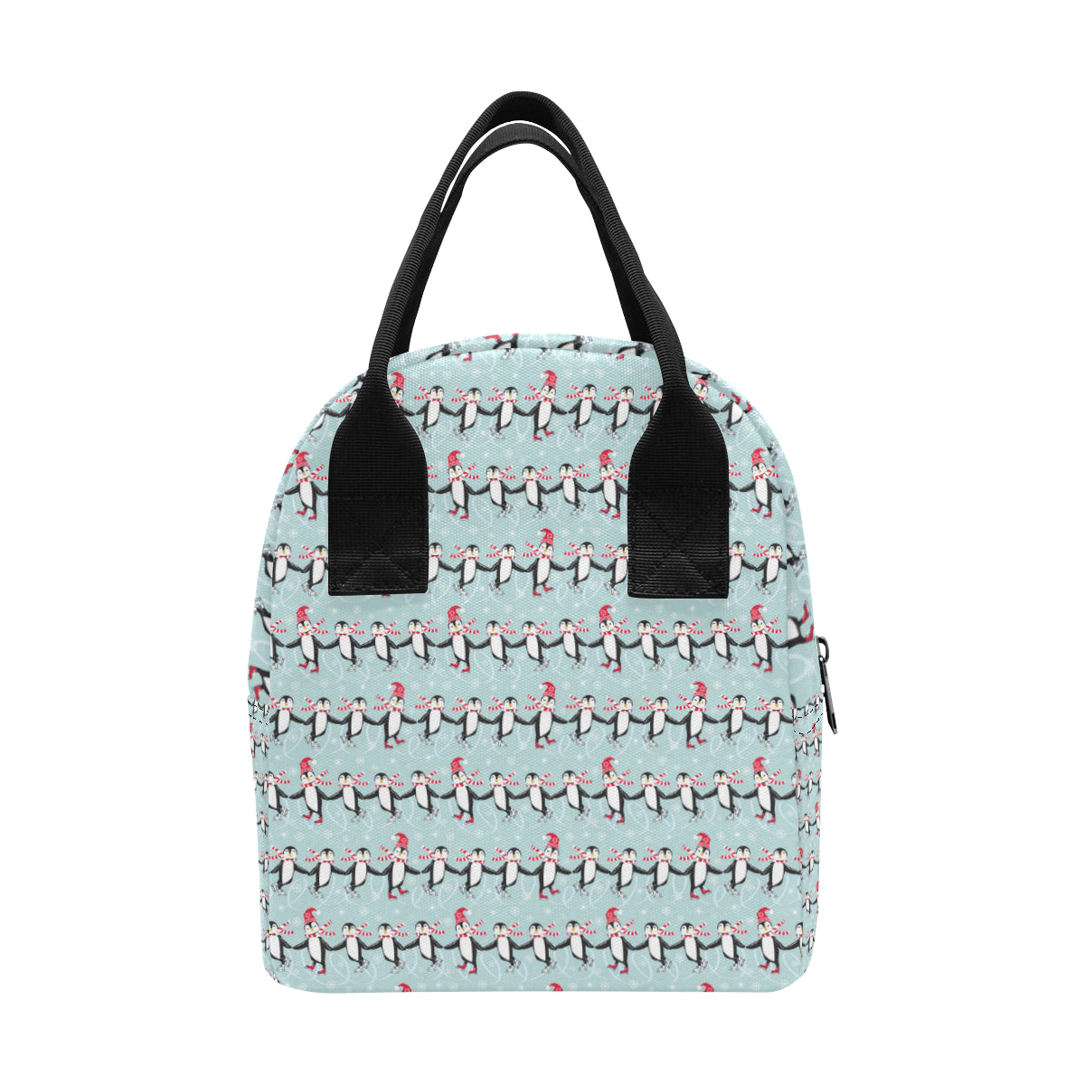 Penguin Sking Design Insulated Lunch Bag