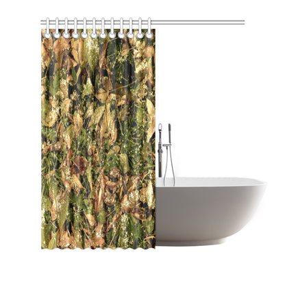Camo Realistic Tree Forest Texture Print Shower Curtain