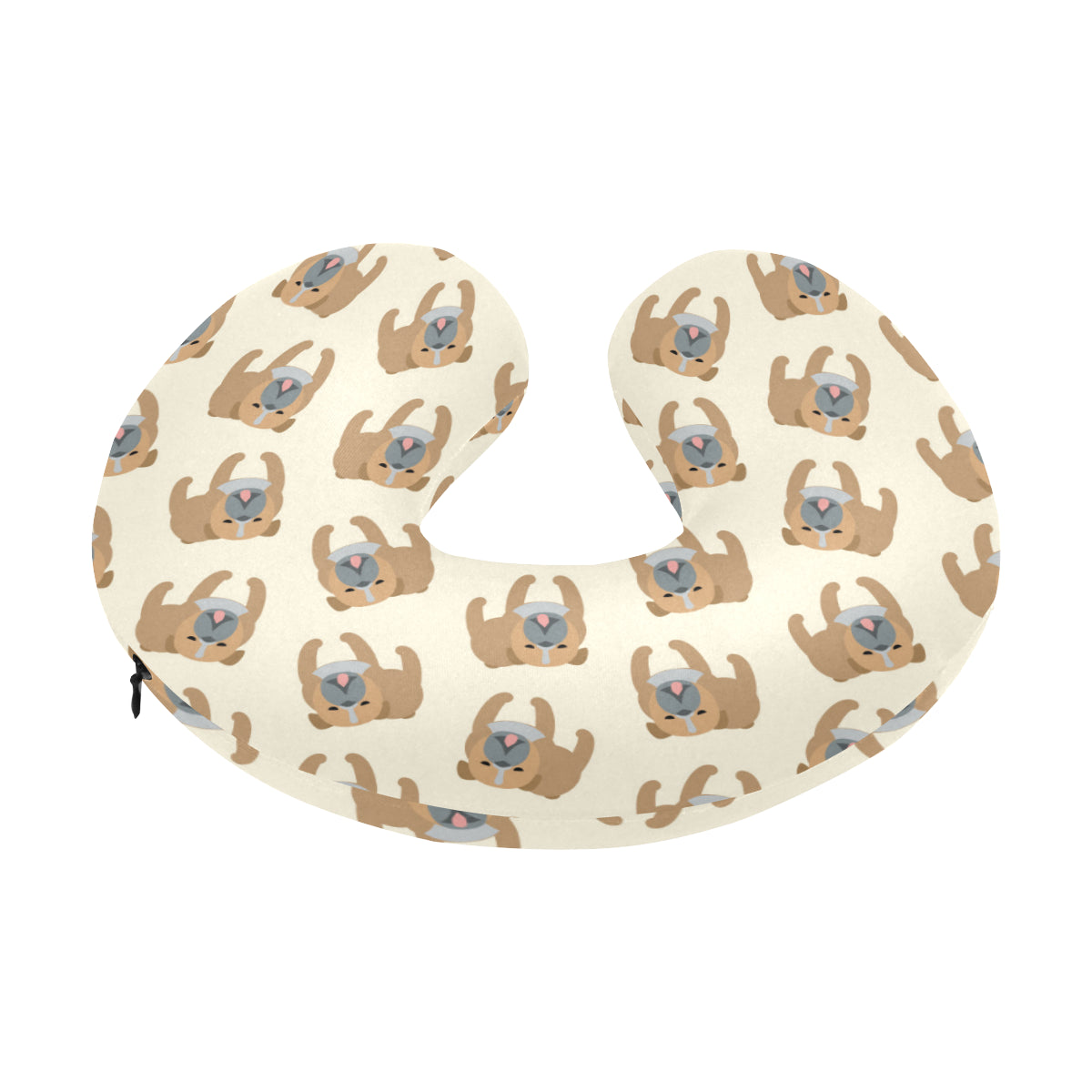 Bulldogs Pattern Print Design 01 U-Shaped Travel Neck Pillow