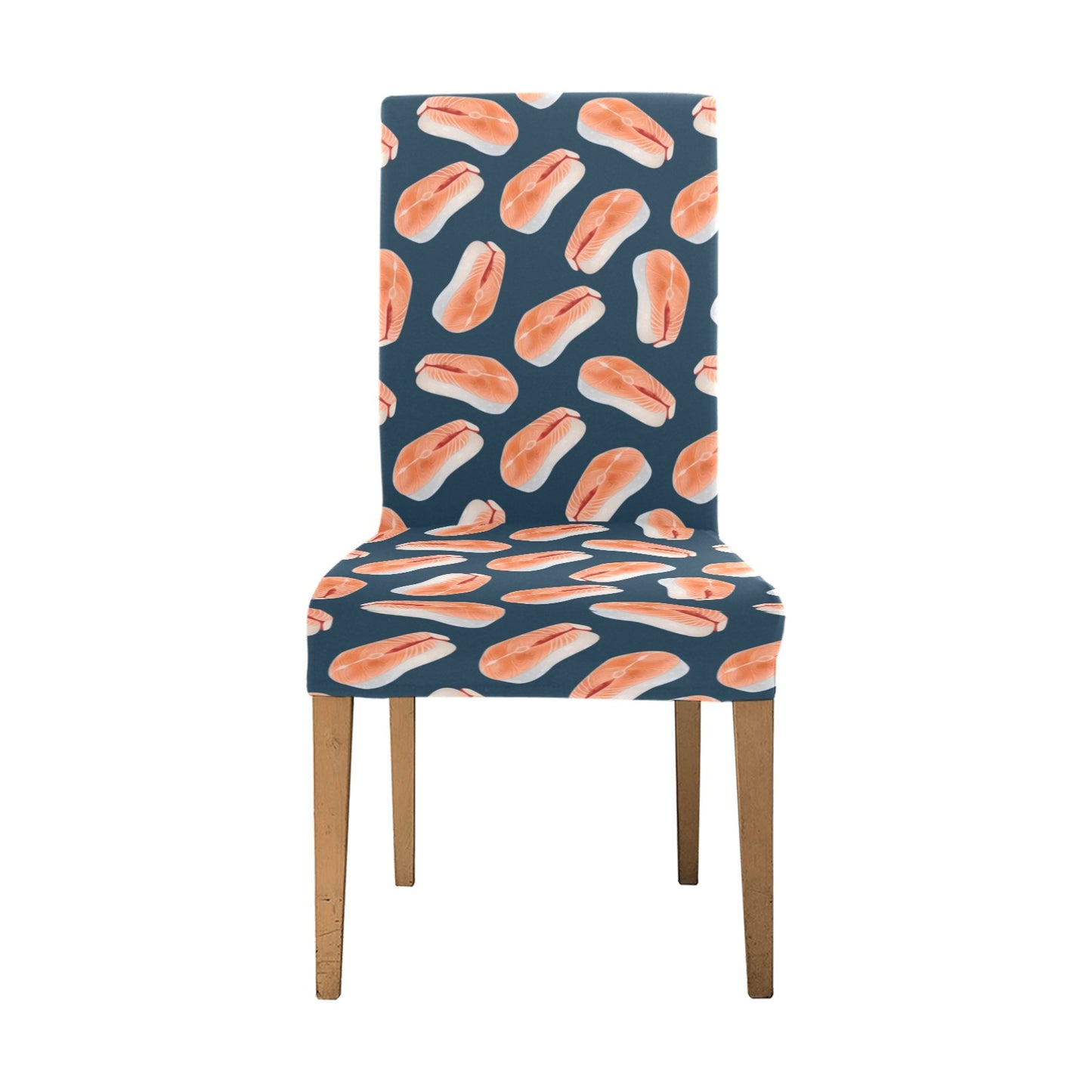 Salmon Steak Print Design LKS306 Dining Chair Slipcover