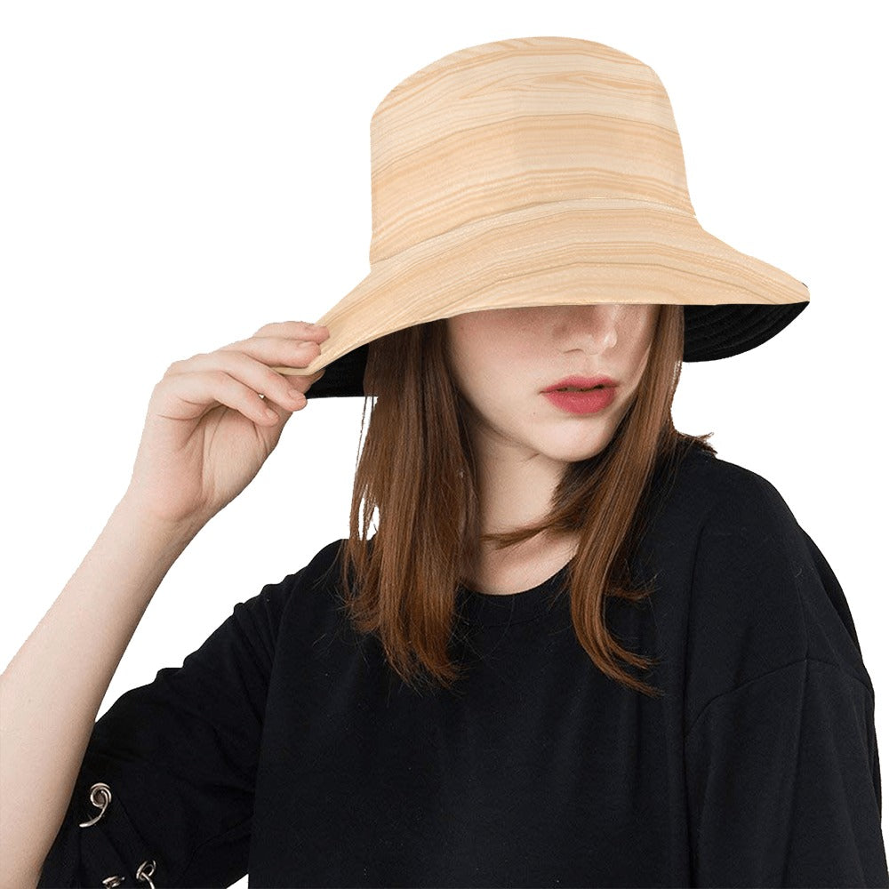 Wood Texture Print Design LKS302 Unisex Bucket Hat