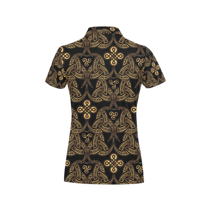 Celtic Knot Gold Design Women's Polo Shirt