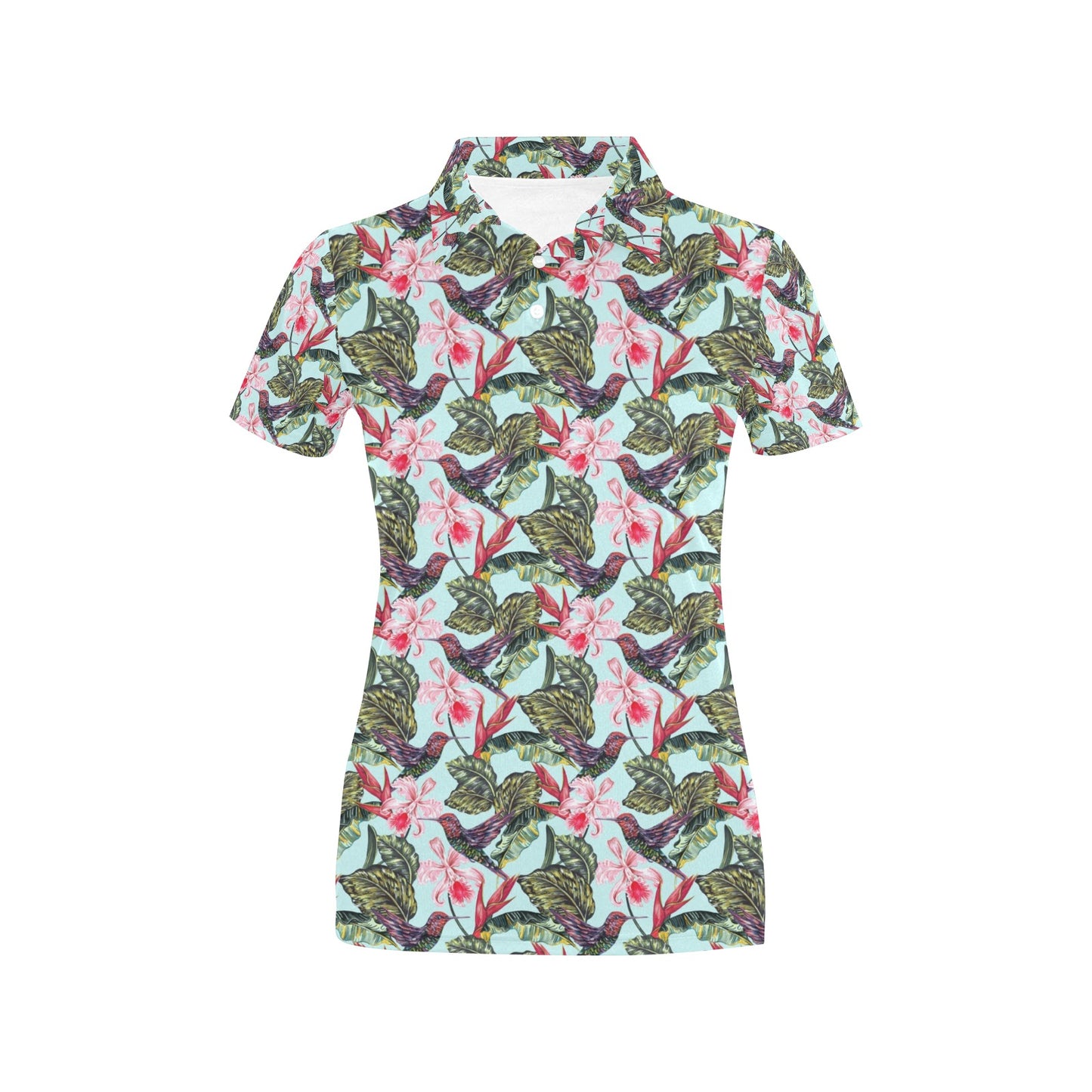 Horse Luxury Themed Pattern Print Women's Polo Shirt