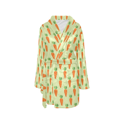 Carrot Pattern Print Design 02 Women's Fleece Robe