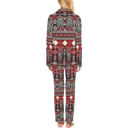 Tribal Aztec Indians native american Women's Long Pajama Set