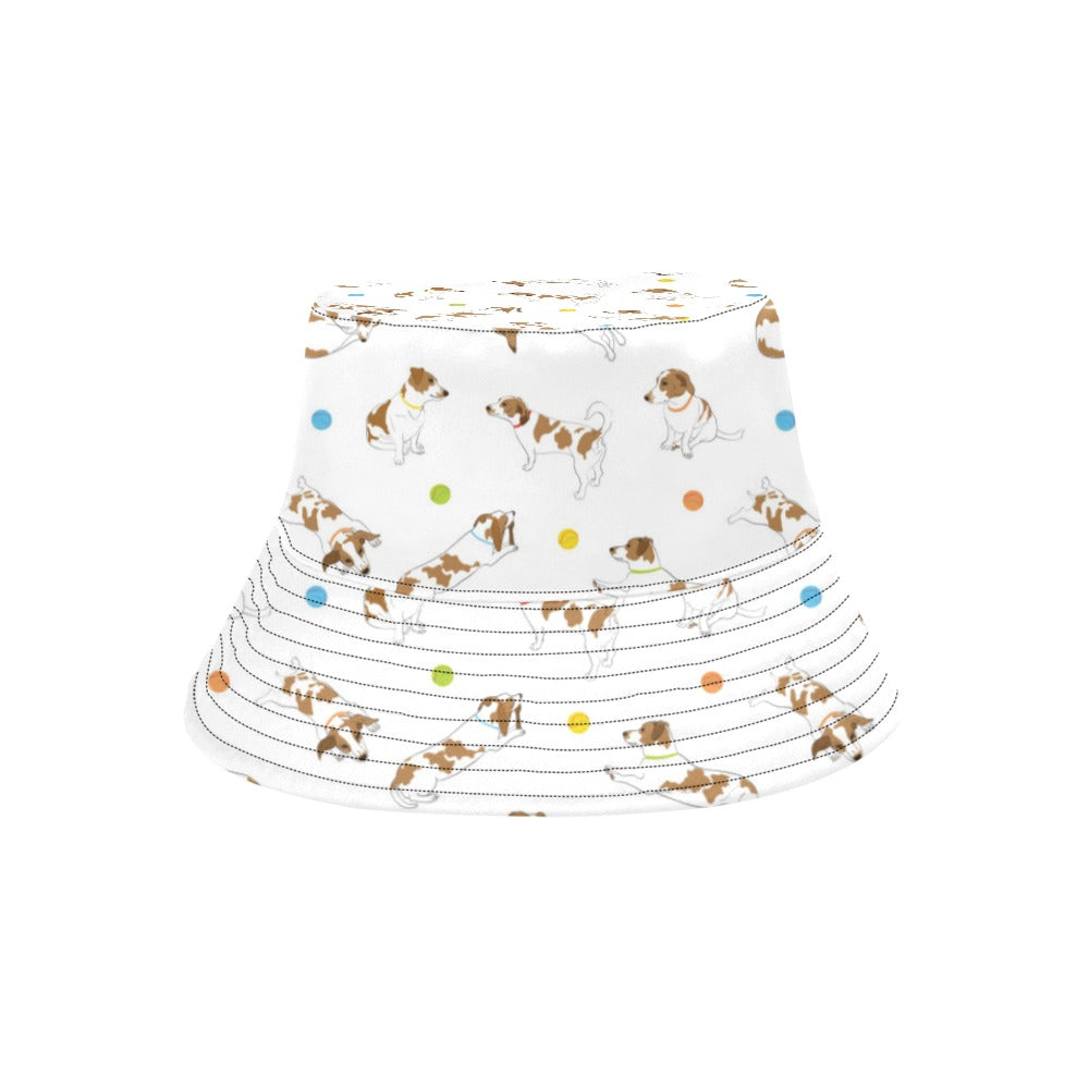 Russell Terriers With Balls Print Design LKS307 Unisex Bucket Hat