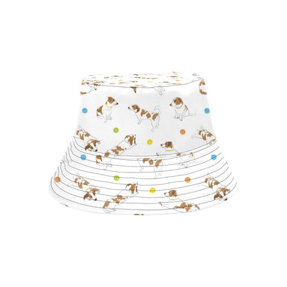 Russell Terriers With Balls Print Design LKS307 Unisex Bucket Hat