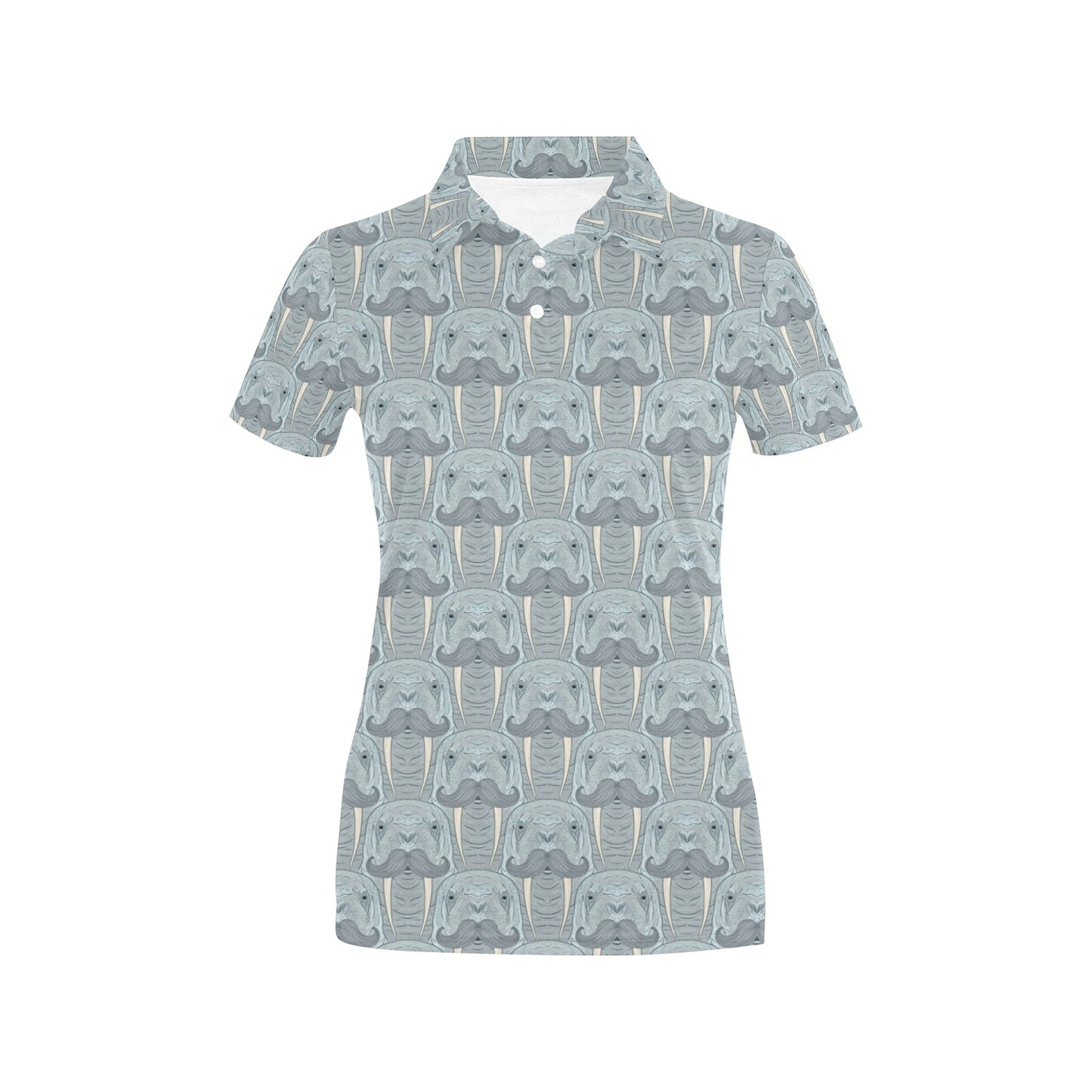 Walrus Print Design LKS402 Women's Polo Shirt