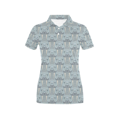 Walrus Print Design LKS402 Women's Polo Shirt