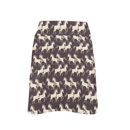 Horse Print Design LKS304 17" Golf & Pickleball Skort with Pockets