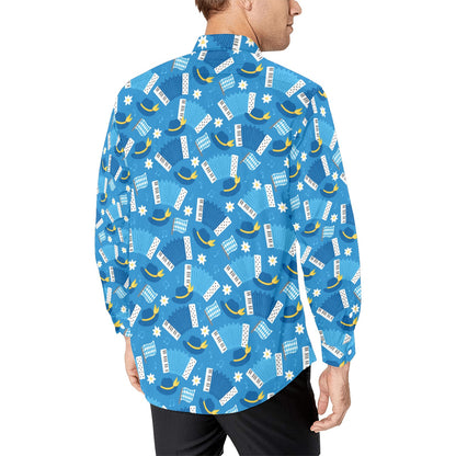 Accordion Print Design LKS401 Men's Long Sleeve Dress Shirt