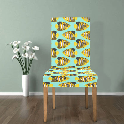 Angelfish Print Design LKS402 Dining Chair Slipcover