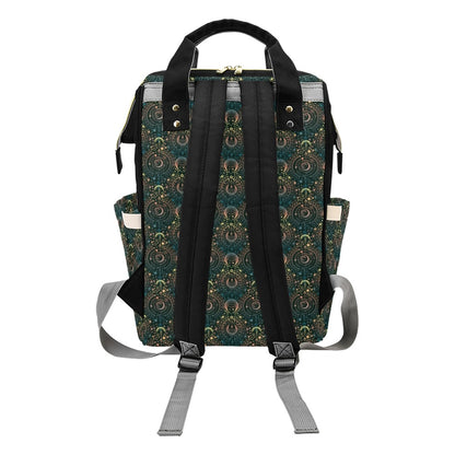 Sun Moon Print Design LKS307 Diaper Bag Backpack