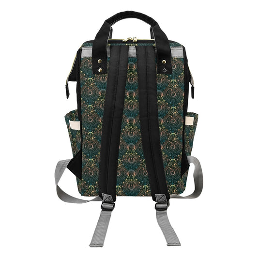 Sun Moon Print Design LKS307 Diaper Bag Backpack