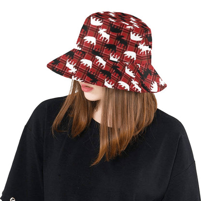 Moose Print Design LKS401 Unisex Bucket Hat