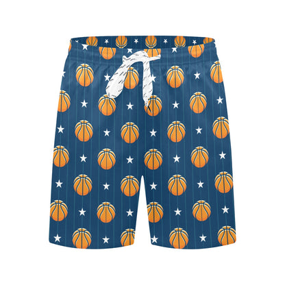 Basketball Star Print Pattern Men's Swim Trunks Beach Shorts