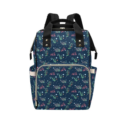 Seaweed Print Design LKS306 Diaper Bag Backpack