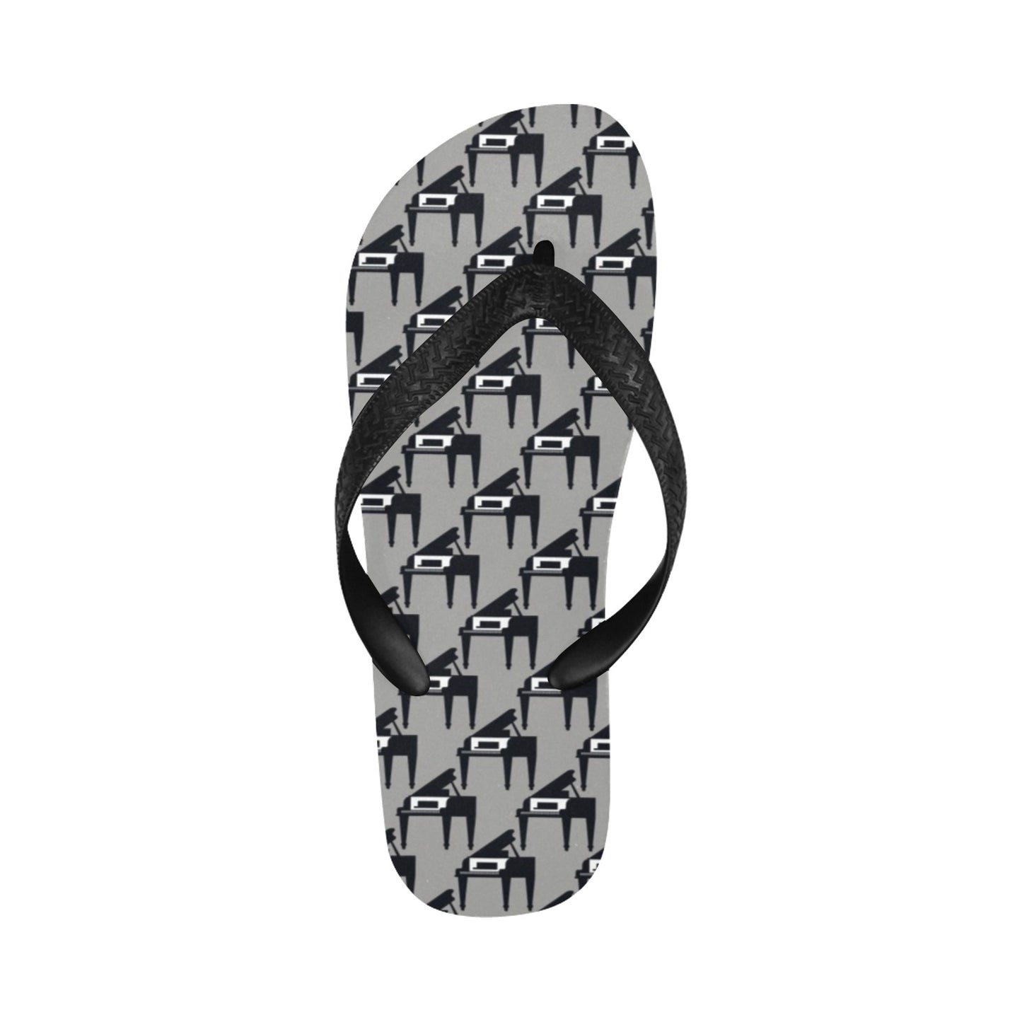 Piano Print Design LKS404 Flip Flops