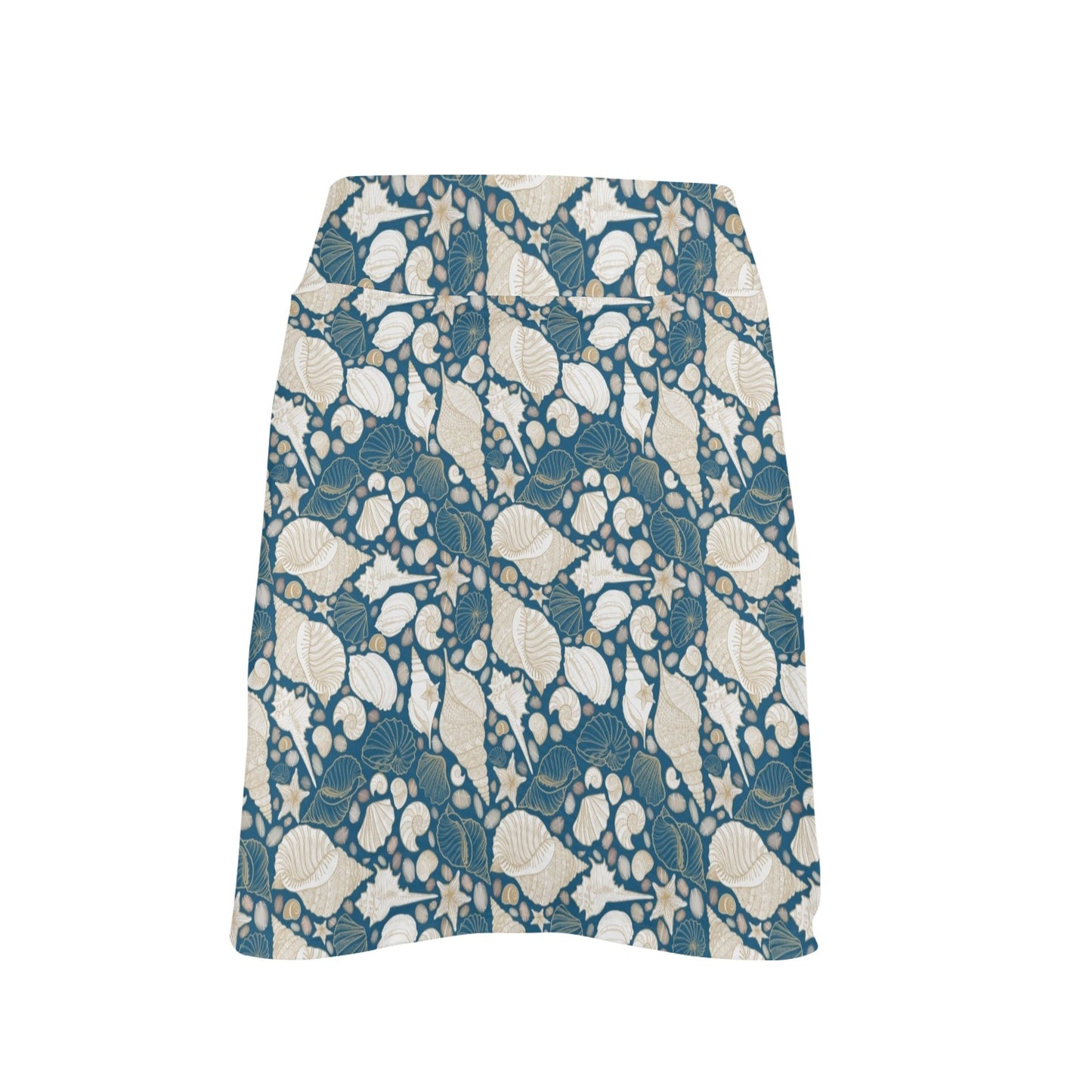 Seashell Print Design LKS308 17" Golf & Pickleball Skort with Pockets