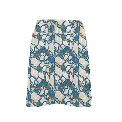 Seashell Print Design LKS308 17" Golf & Pickleball Skort with Pockets