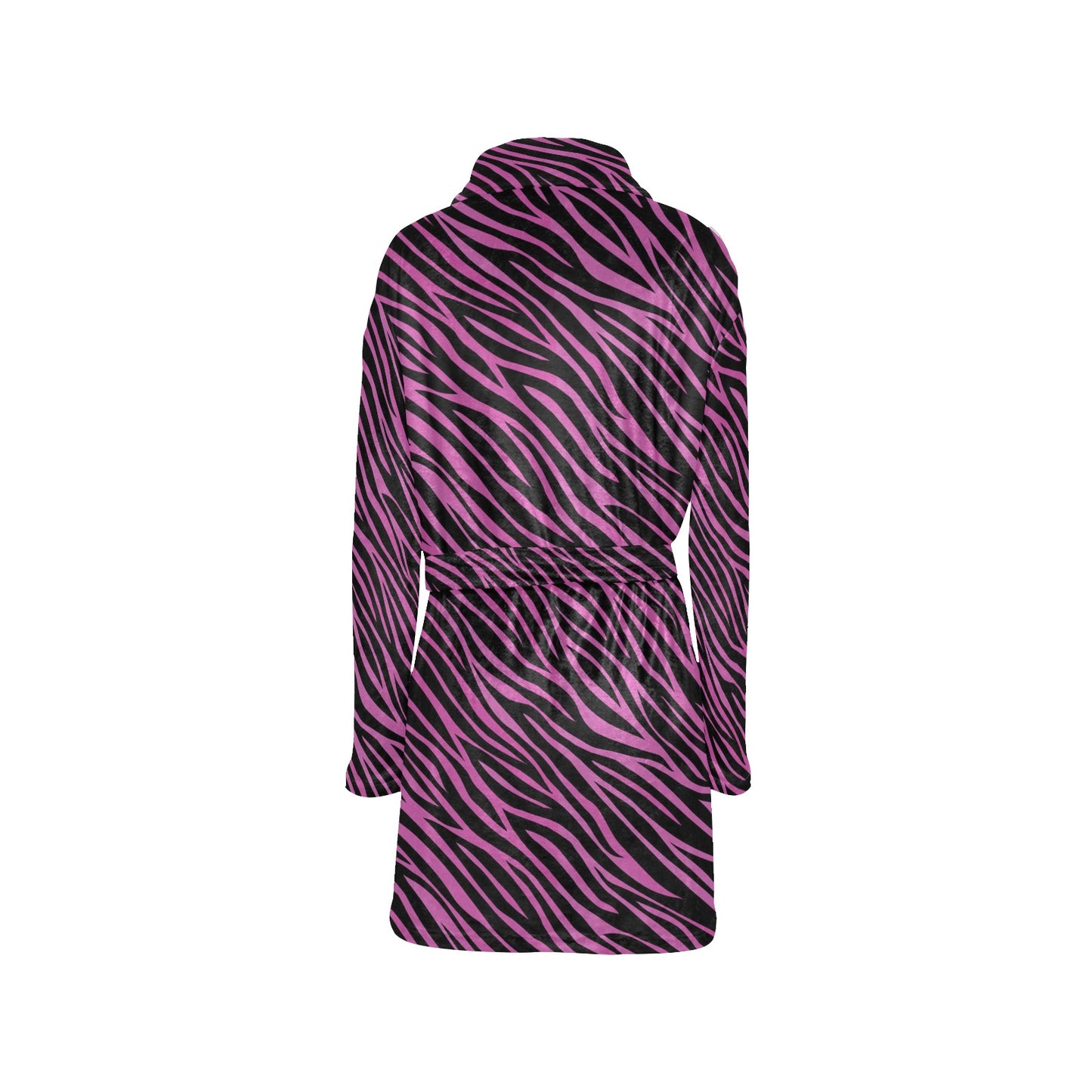 Zebra Pink Print Design LKS304 Women's Fleece Robe