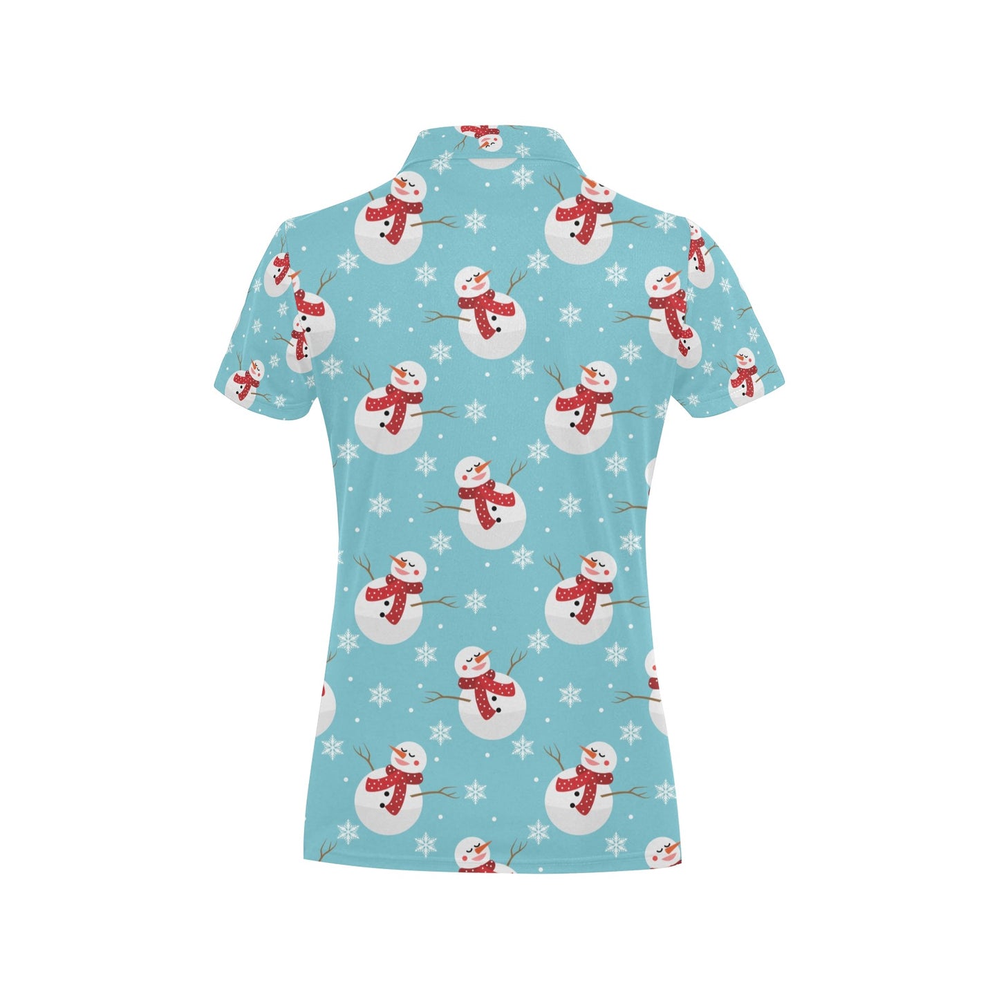 Snowman Print Design LKS304 Women's Polo Shirt