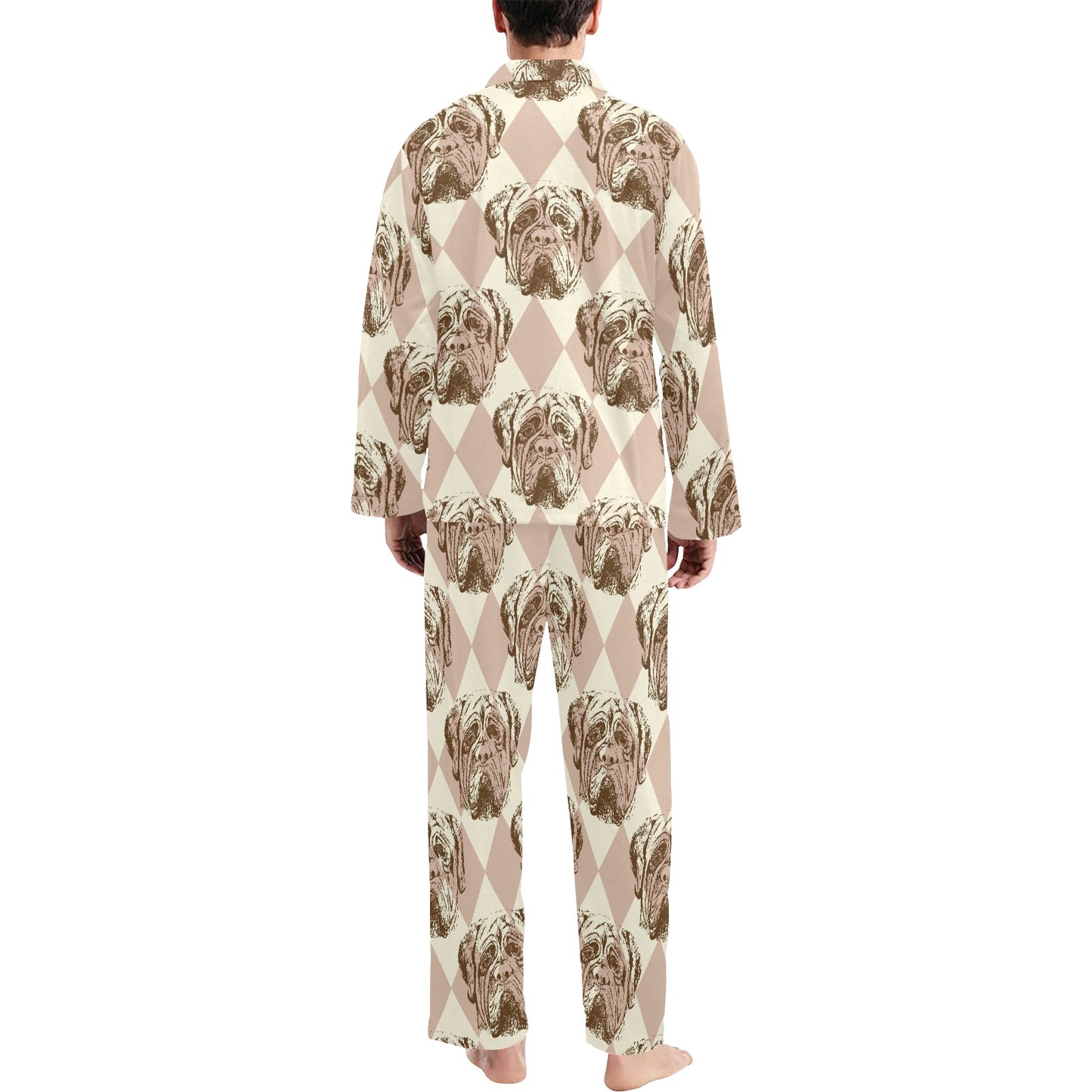 Mastiffs Pattern Print Design 01 Men's Long Pajama Set