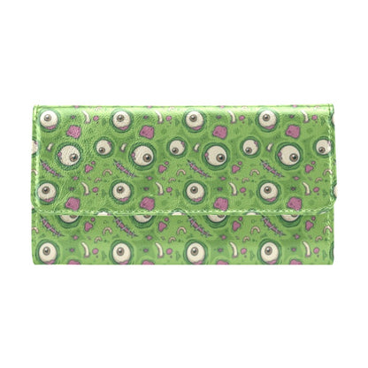 Zombie Eyes Design Pattern Print Women's Trifold Wallet