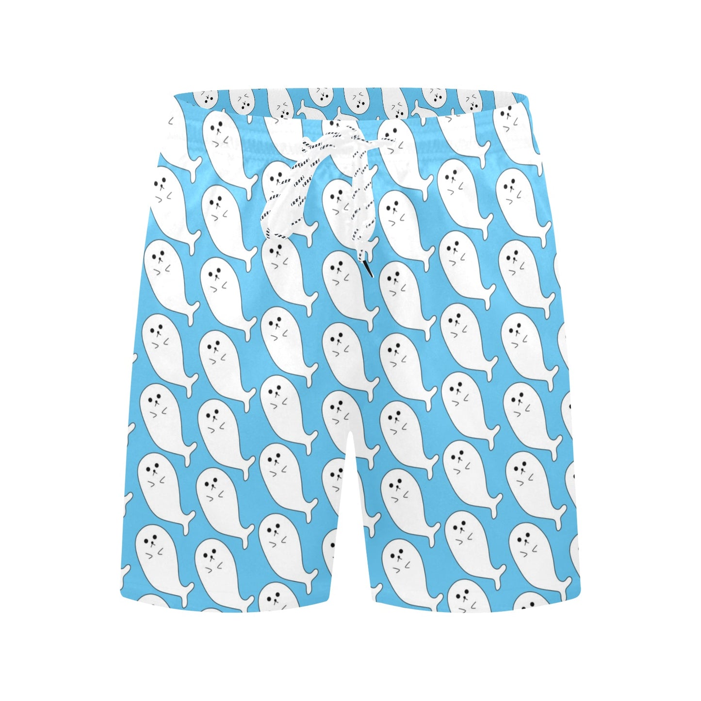 Sea Lion Print Design LKS402 Men's Swim Trunks Beach Shorts